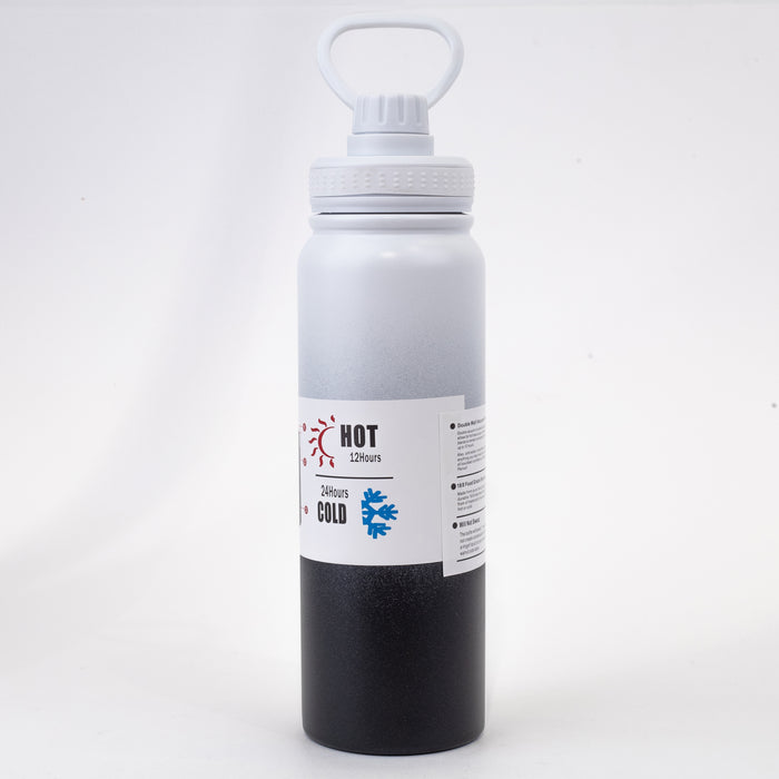 Vacuum Insulated Stainless Steel Bottle (16062-5) - White/Black