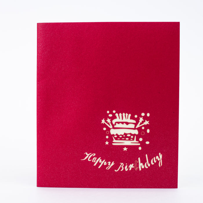 Beautiful 3D Popup Handcrafted Happy Birthday Greeting Card - Red Boy