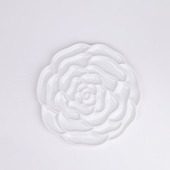 Flower Shaped Nano Material Artist Color Palette(Like Ceramic) DC-940 - White
