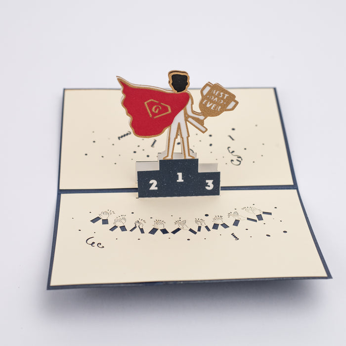 Beautiful 3D Popup Handcrafted Greeting Card - Best Dad Ever