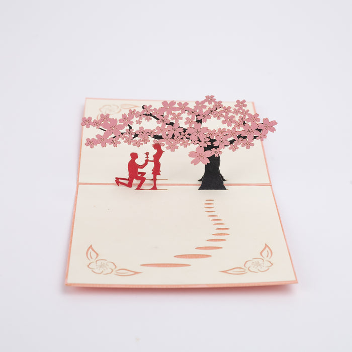 Beautiful 3D Popup Handcrafted Greeting Card - Sakura