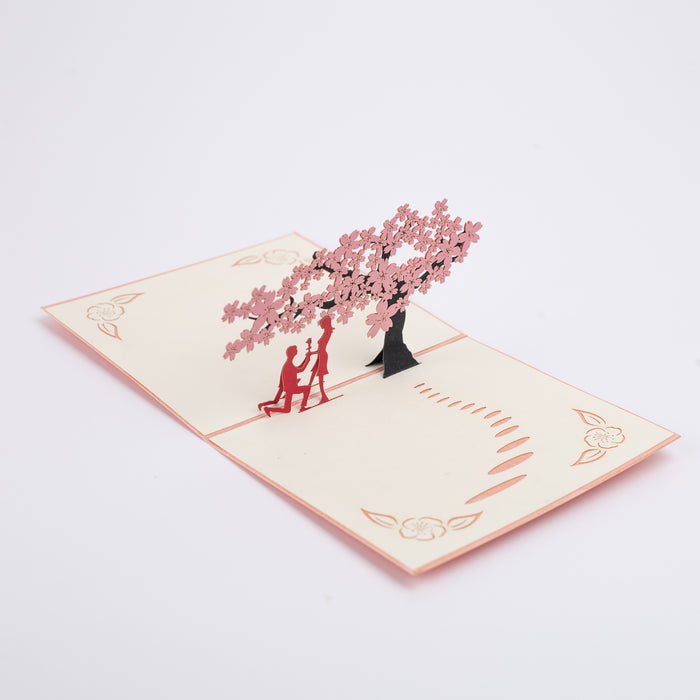 Beautiful 3D Popup Handcrafted Greeting Card - Sakura