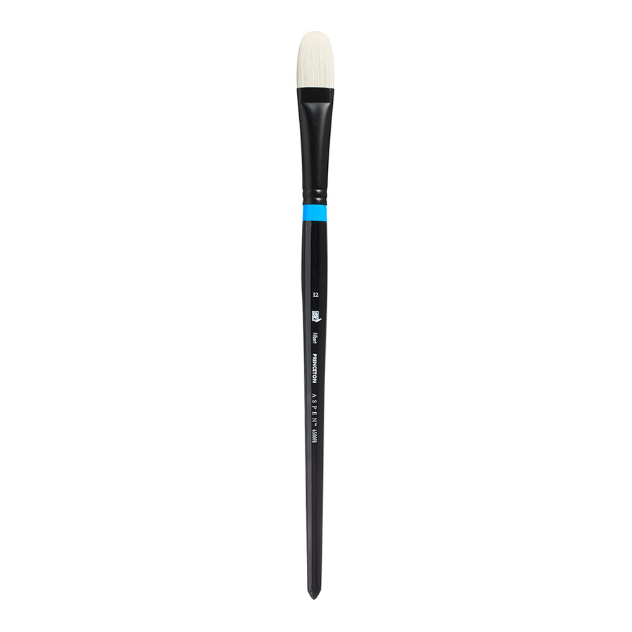 Princeton Aspen Long Handle Synthetic Bristle Brush (Filbert) - 6500 Series