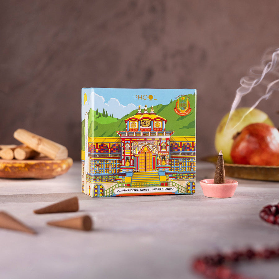 Phool Badrinath Kesar Chandan Incense Cones