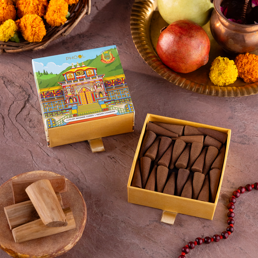 Phool Badrinath Kesar Chandan Incense Cones