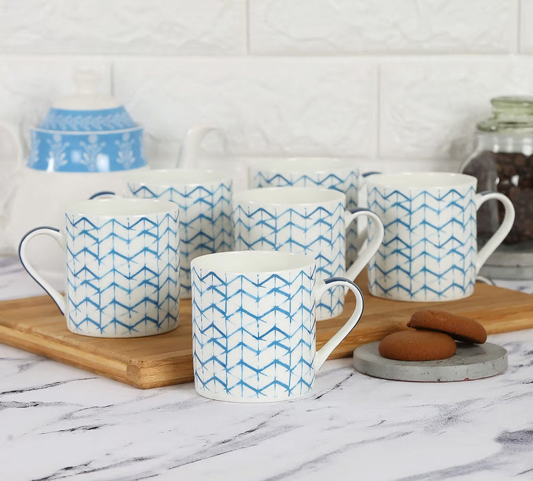 India Circus - Zig Zag Stripes Coffee Mug Set of 6