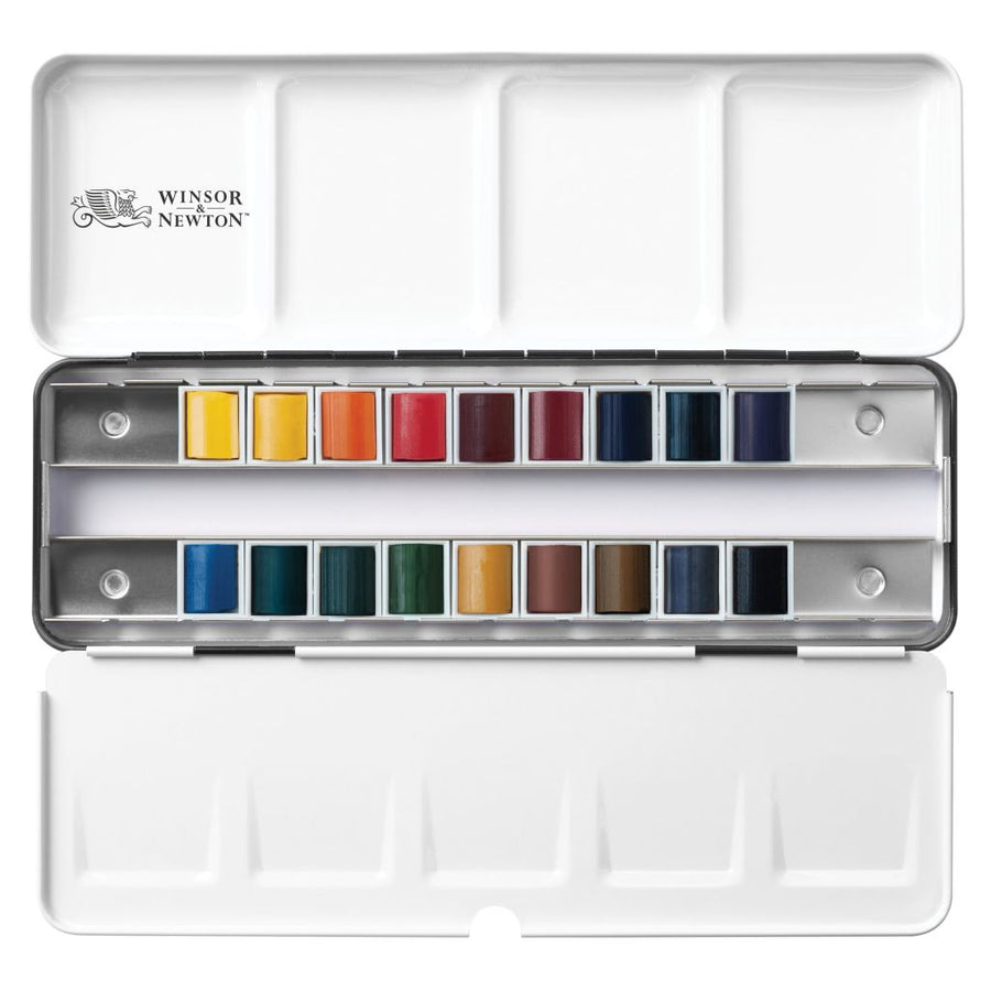 Winsor & Newton Professional Water Colour Set – 18 Half Pans (Travel Tin)