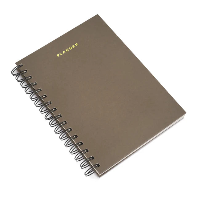 Numic Generic A5 Undated Planner – Hardbound, Wiro Binding - Brown