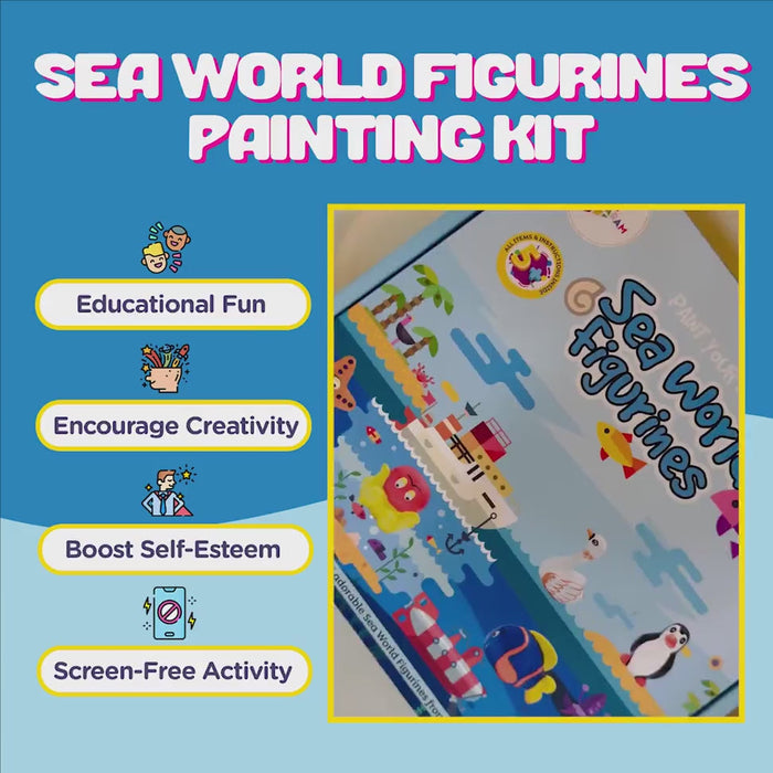 Kalakaram Sea World Figurines Painting Kit | DIY Resin Art Set