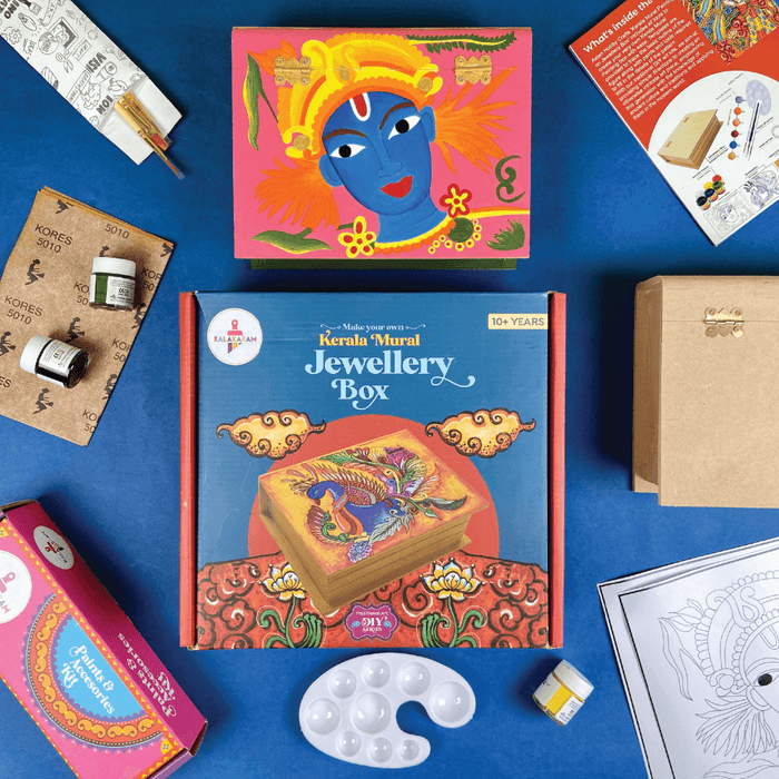 Kalakaram Paint Your Own Kerala Mural Jewellery Box