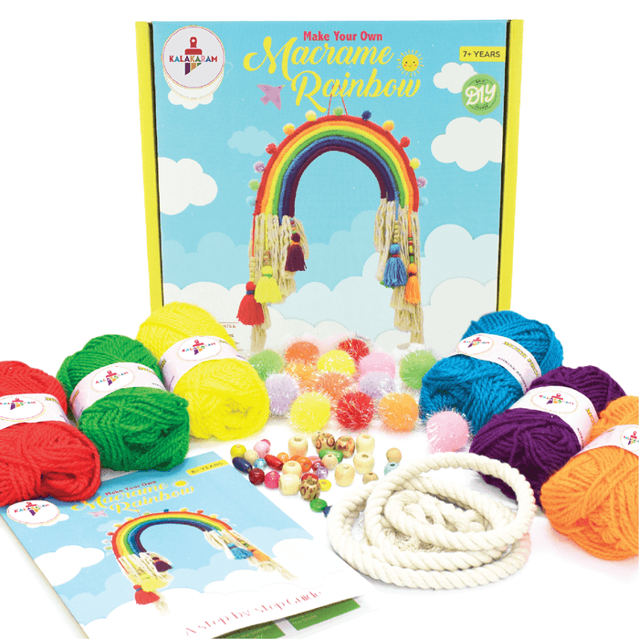 Kalakaram Macrame Rainbow Kit | DIY Craft Set