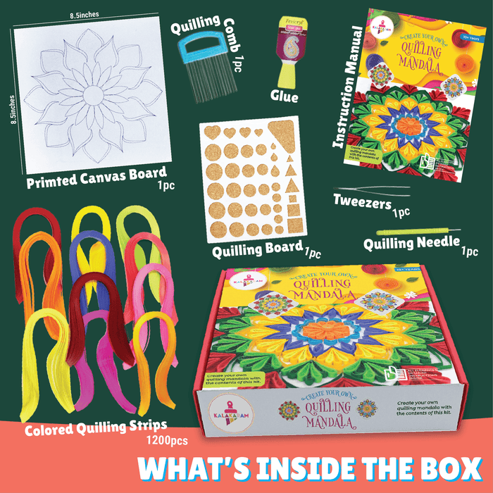 Kalakaram Create Your Own Quilling Mandala Kit