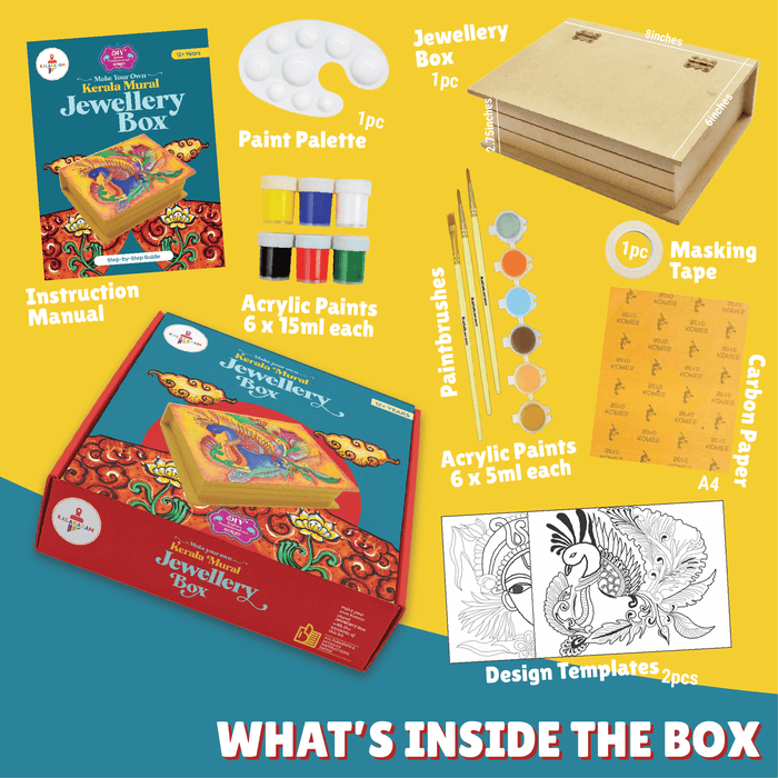 Kalakaram Paint Your Own Kerala Mural Jewellery Box