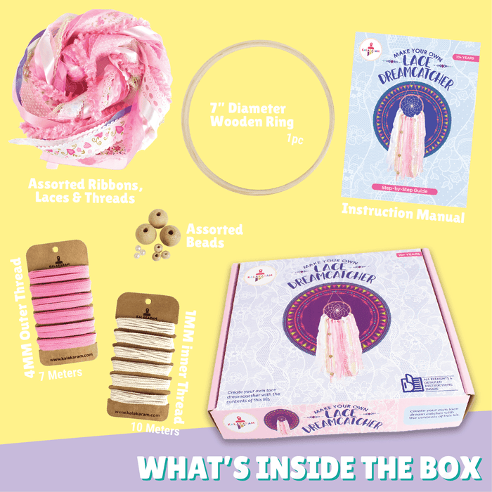 Kalakaram Lace Dreamcatcher Kit | DIY Craft Set