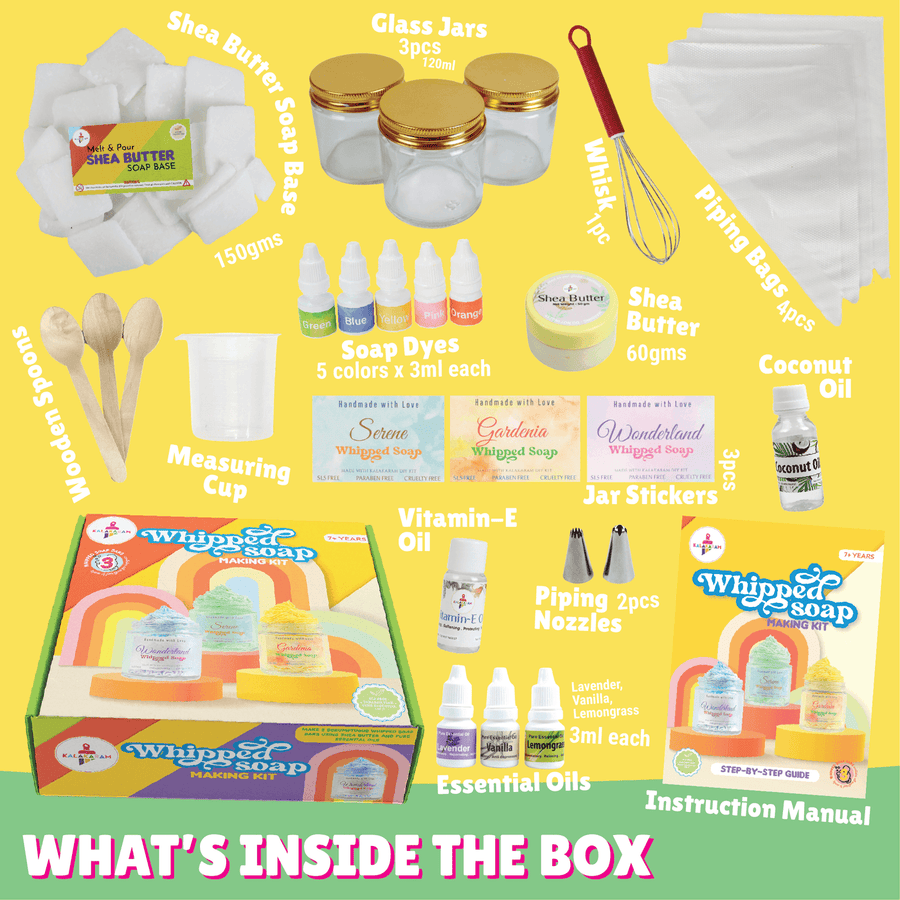 Kalakaram Whipped Soap Making Kit | DIY Creamy Soap Craft Set