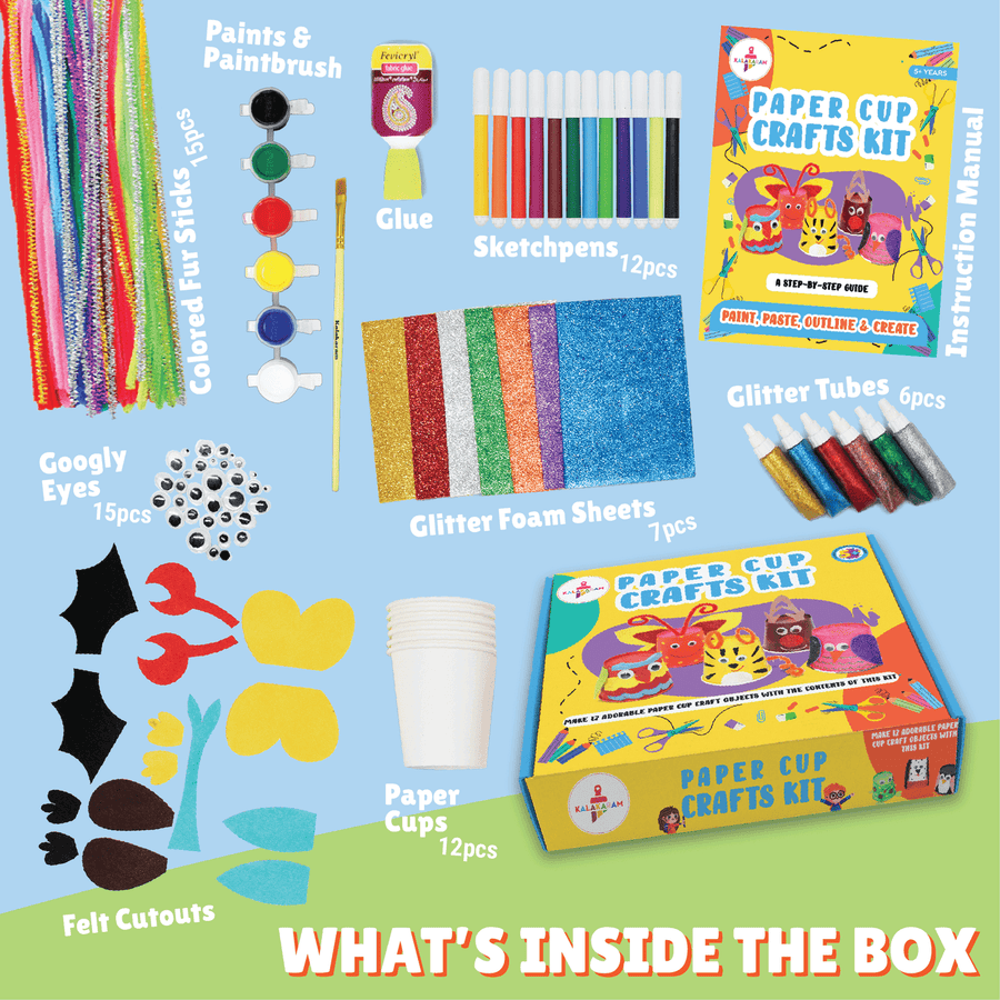 Kalakaram Paper Cup Crafts Kit | DIY Creative Art Set