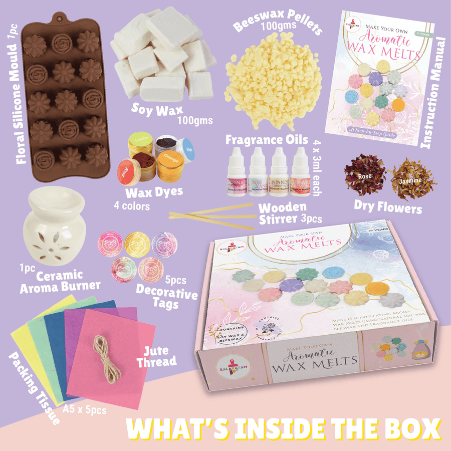 Kalakaram Aromatic Wax Melts Kit | DIY Fragrance Craft Set