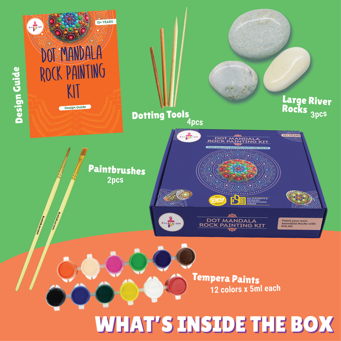 Kalakaram - Dot Mandala Rock Painting Kit