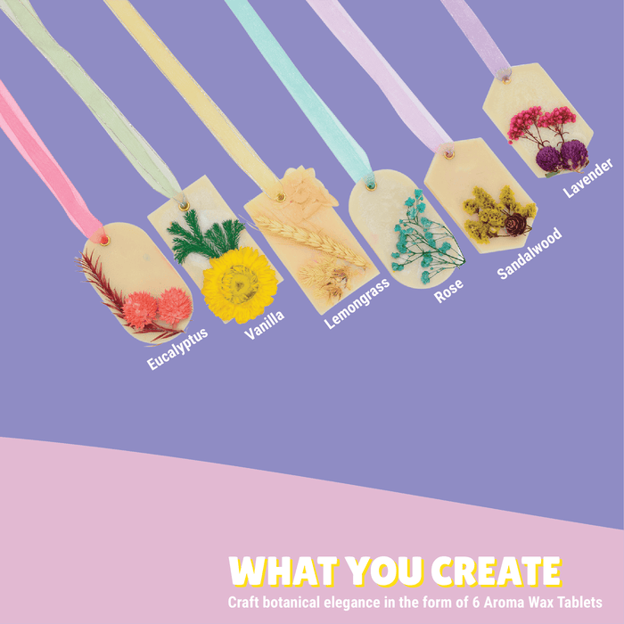 Kalakaram Botanical Aroma Wax Tablet Kit | DIY Fragrant Décor Craft Set