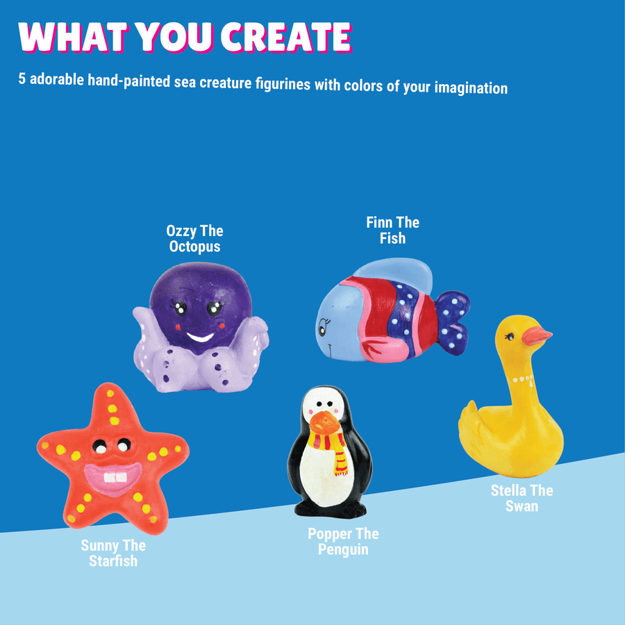 Kalakaram Sea World Figurines Painting Kit | DIY Resin Art Set