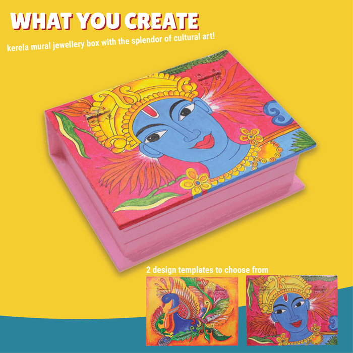 Kalakaram Paint Your Own Kerala Mural Jewellery Box