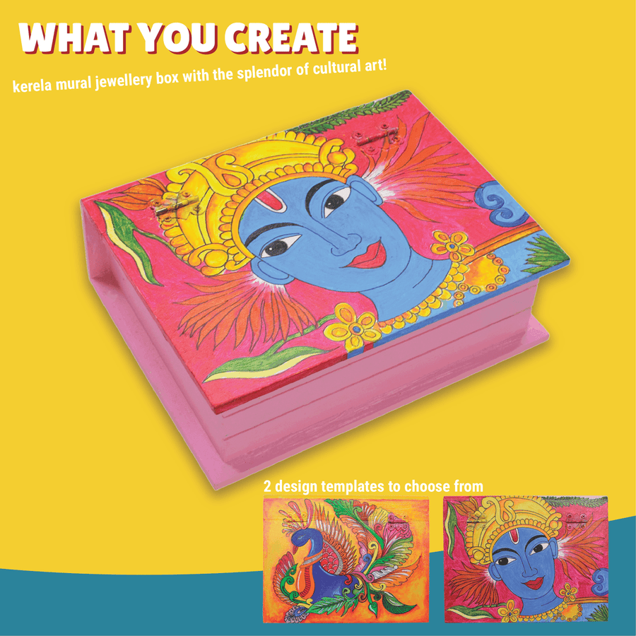 Kalakaram Paint Your Own Kerala Mural Jewellery Box