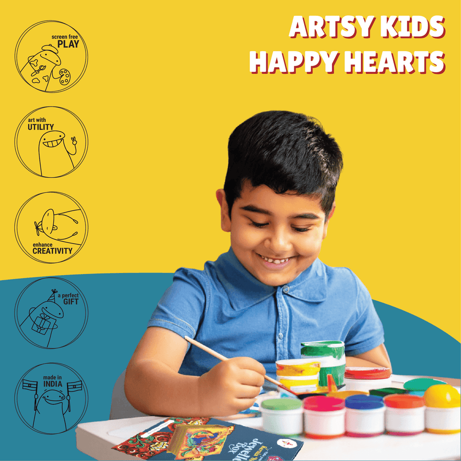 Kalakaram Paint Your Own Kerala Mural Jewellery Box