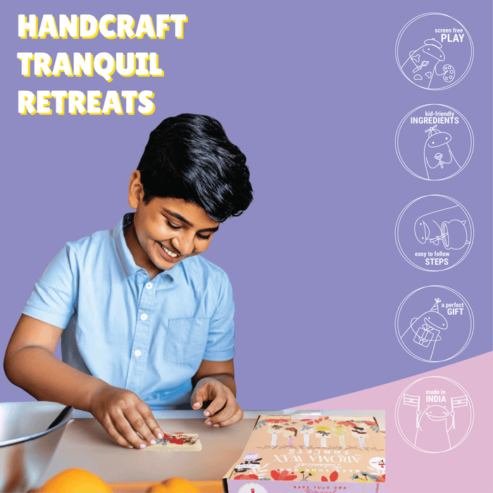 Kalakaram Botanical Aroma Wax Tablet Kit | DIY Fragrant Décor Craft Set