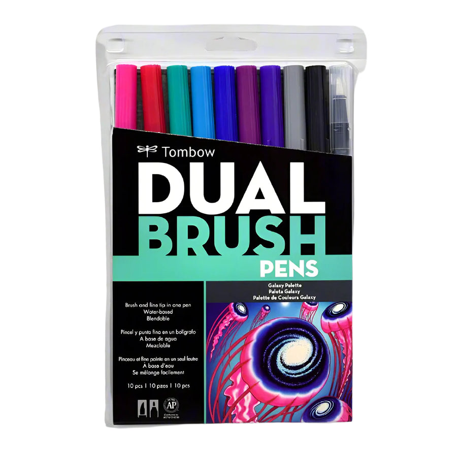 Tombow Dual Brush Pens Set Of 10 (Galaxy Colour)
