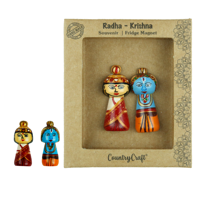 Country Craft - RadhaKrishna Wooden Fridge Magnet