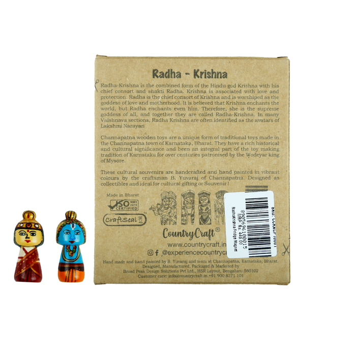 Country Craft - RadhaKrishna Wooden Fridge Magnet