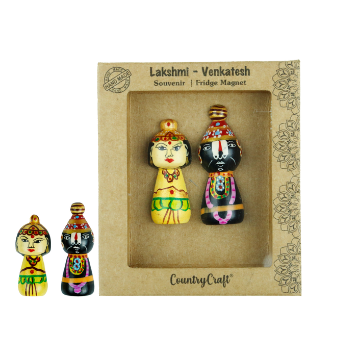 Country Craft - Lakshmi Venkateshwara Wooden Fridge Magnet