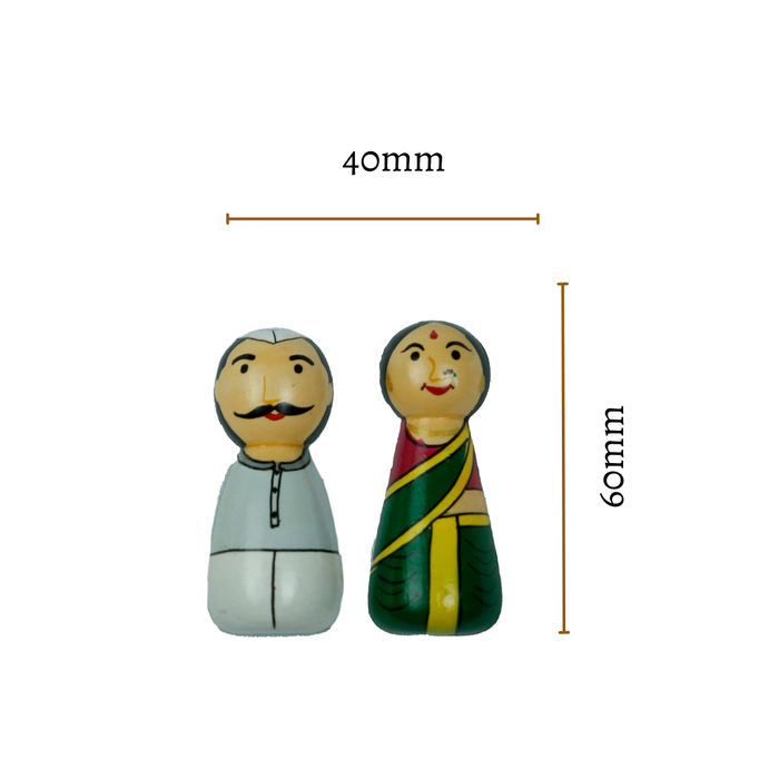 Country Craft - Maharashtra Cultural Wooden Fridge Magnet