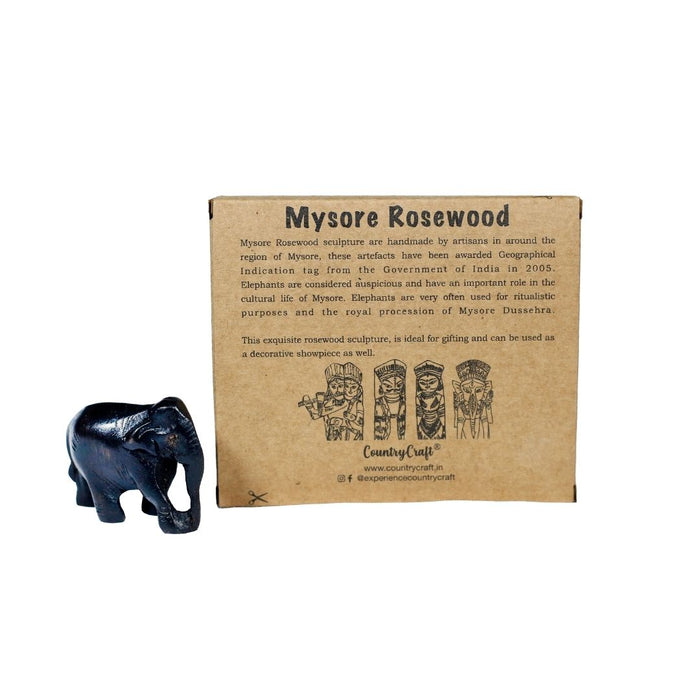 Country Craft - Mysore Rosewood Elephant Figurine