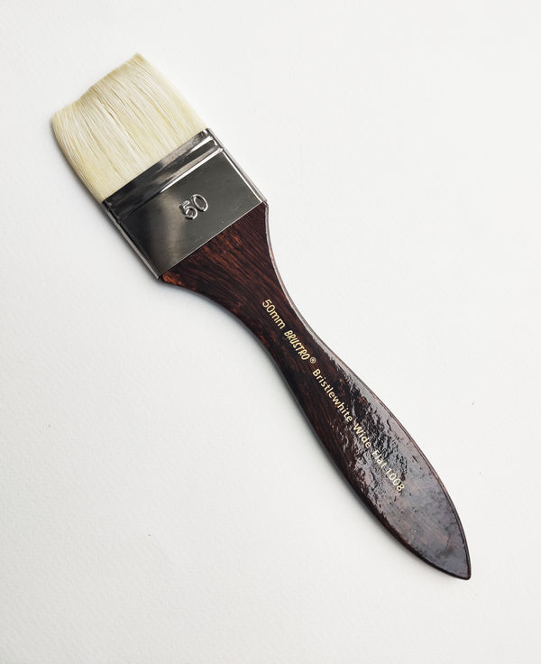 Brustro Artists Bristlewhite Flat Brush Series 1008 - Wide Brush (50mm)