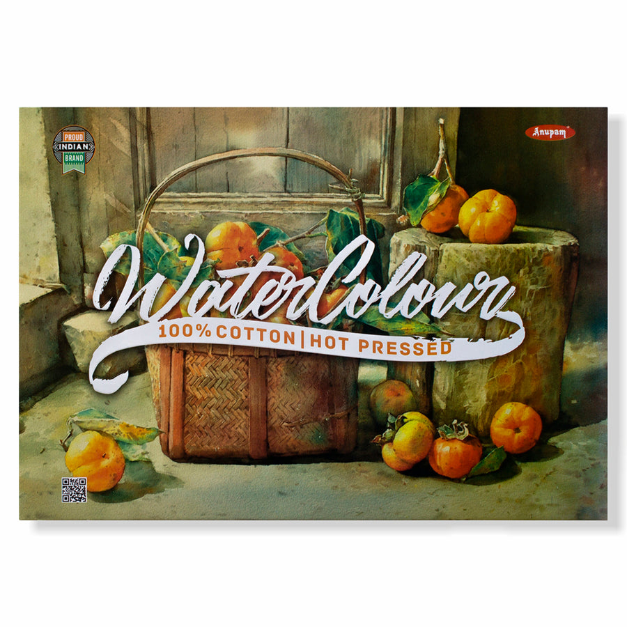 Anupam - 100% Cotton | Hot Pressed Watercolour Pad A3/250GSM, 15 Sheets