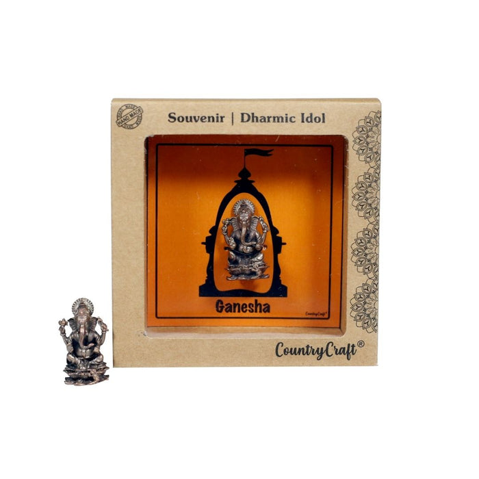 Country Craft - Copper Ganesha Idol Miniature – Handcrafted Kumbakonam Art