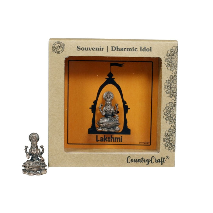 Country Craft - Copper Lakshmi Idol Miniature – Handcrafted Kumbakonam Art