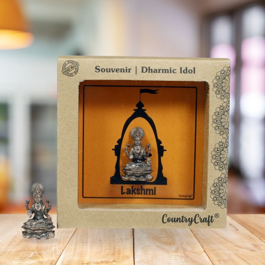 Country Craft - Copper Lakshmi Idol Miniature – Handcrafted Kumbakonam Art