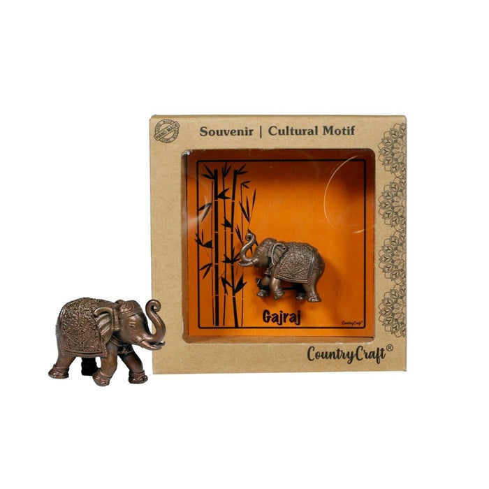 Country Craft - Copper Gajraj Miniature – Handcrafted Elephant Figurine