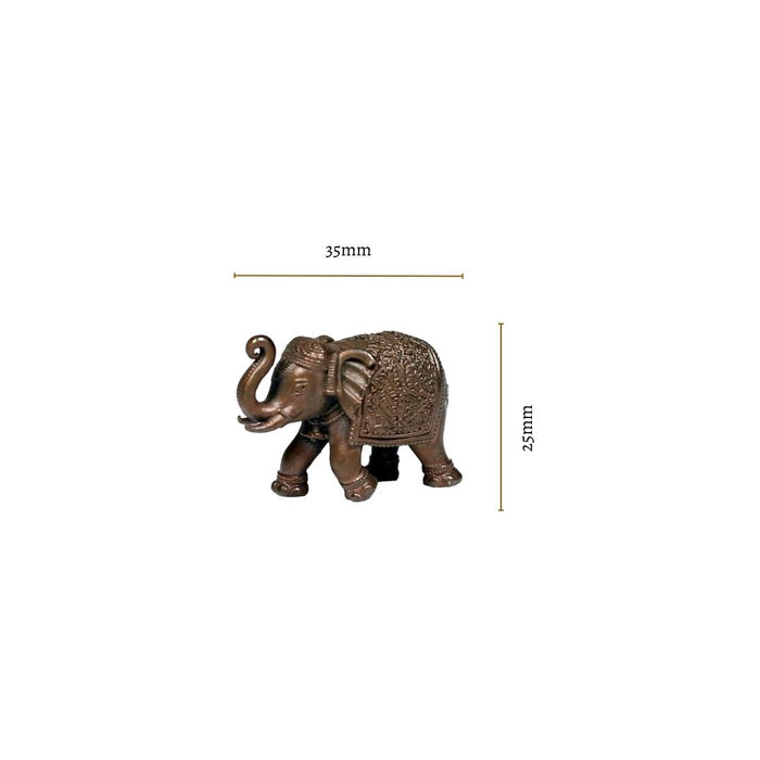 Country Craft - Copper Gajraj Miniature – Handcrafted Elephant Figurine
