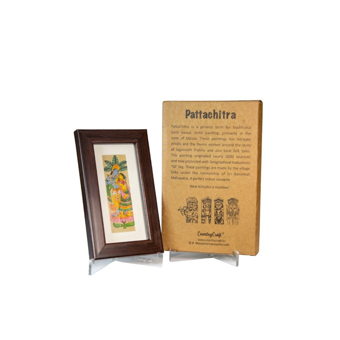 Country Craft - Tadapatra Miniature Frame – Hand-Etched Palm Leaf Pattachitra Art