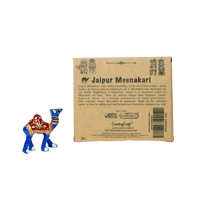 Country Craft - Jaipur Meenakari Camel | Handcrafted Enamel Figurine from Rajasthan