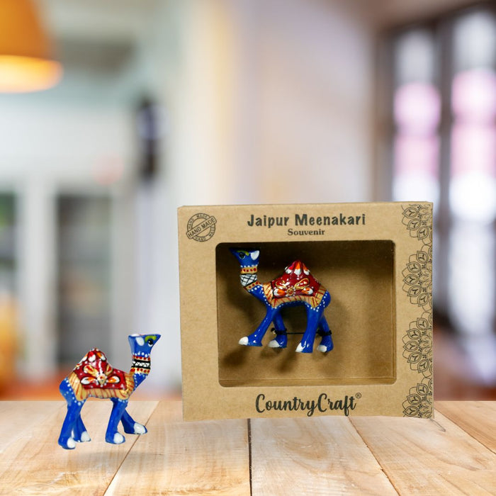Country Craft - Jaipur Meenakari Camel | Handcrafted Enamel Figurine from Rajasthan
