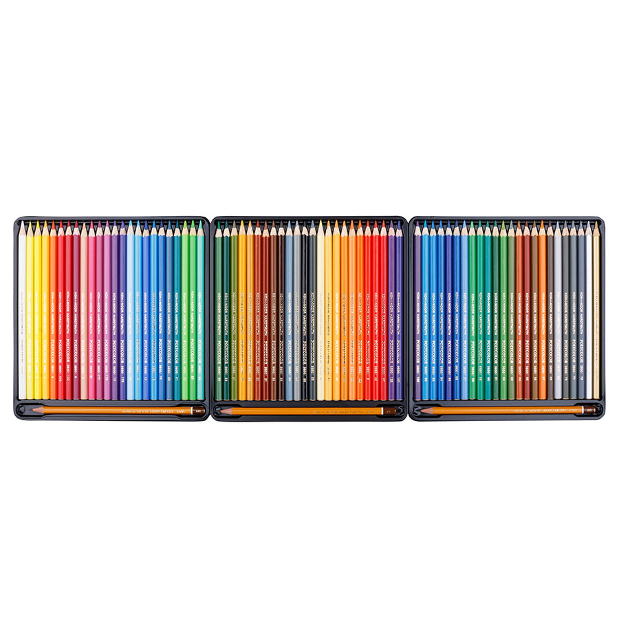 KOH-I-NOOR POLYCOLOR ARTIST'S COLOURED PENCILS - ASSORTED - SET OF 72 IN CARDBOARD CASE