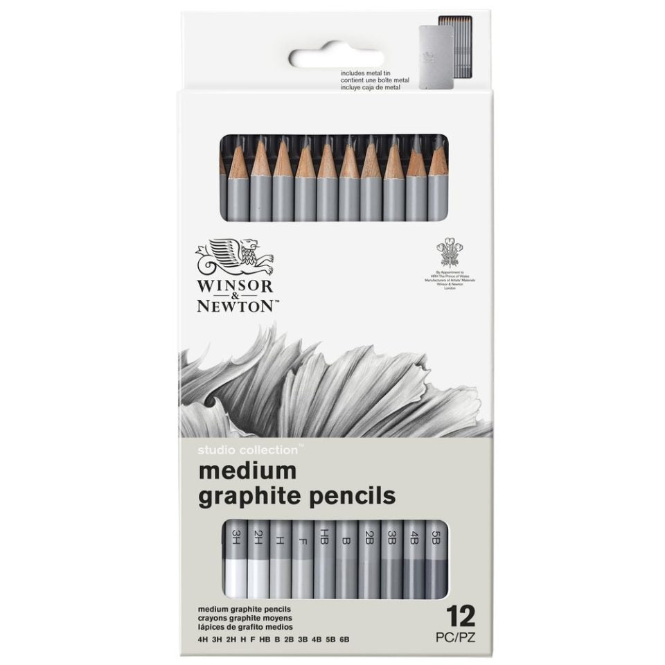Winsor & Newton Studio Collection Medium Graphite Pencils (12pc) — Mango