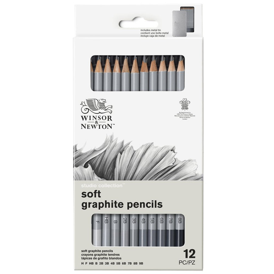 Winsor & Newton Studio Collection – Soft Graphite Pencil Set of 12