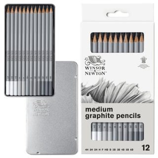 Winsor & Newton Studio Collection Medium Graphite Pencils (12pc)