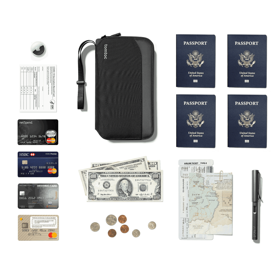 Tomtoc Navigator - T03 Passport Holder - Black