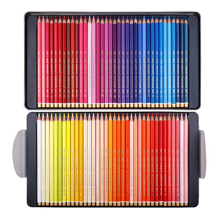 KOH-I-NOOR POLYCOLOR ARTIST'S COLOURED PENCILS - ASSORTED - SET OF 144 IN TIN BOX